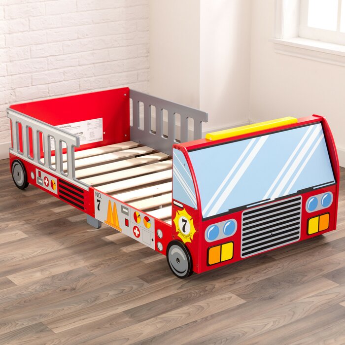 KidKraft Firefighter Kids Toddler Bed Reviews Wayfair   Firefighter Kids Toddler Bed 